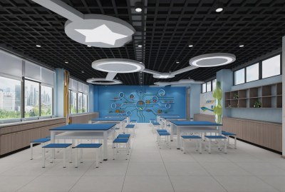 现代幼儿园教室3D模型下载